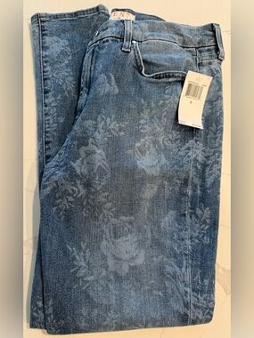 NEW JEN7 by 7 For All Mankind Ankle Skinny Leg Floral Ankle Jeans Size 8